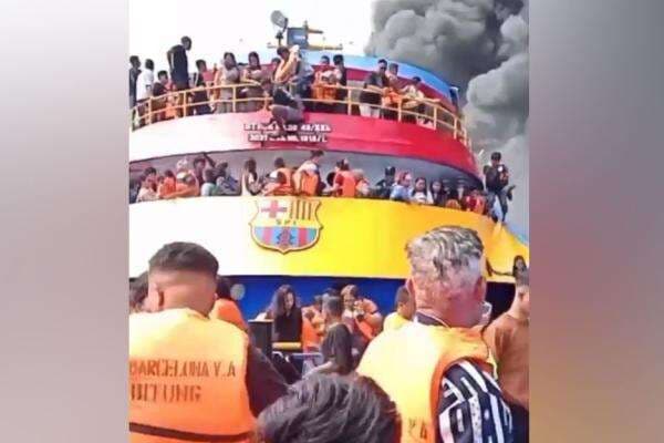 KM Barcelona Terbakar di Perairan Talise, 3 Orang Tewas KM Barcelona Terbakar di Perairan Talise, 3 Orang Tewas