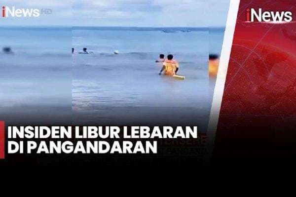 Terekam Video Detik-detik Petugas Selamatkan Wisatawan Tenggelam di Pantai Pangandaran Terekam Video Detik-detik Petugas Selamatkan Wisatawan Tenggelam di Pantai Pangandaran