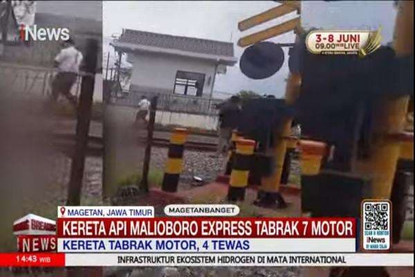 Kronologi Kecelakaan Maut KA Malioboro Ekspress Tabrak 7 Motor di Magetan, 4 Tewas Kronologi Kecelakaan Maut KA Malioboro Ekspress Tabrak 7 Motor di Magetan, 4 Tewas
