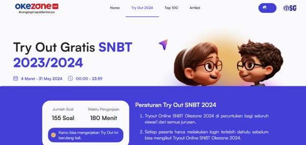 Latihan <i>Tryout</i> UTBK SNBT 2024 Online Gratis di Okezone Latihan <i>Tryout</i> UTBK SNBT 2024 Online Gratis di Okezone