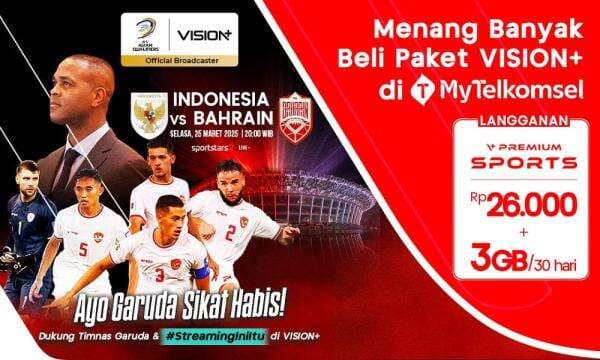 Link Live Streaming Timnas Indonesia Vs Bahrain di Kualifikasi Piala Dunia 2026 Malam Ini Link Live Streaming Timnas Indonesia Vs Bahrain di Kualifikasi Piala Dunia 2026 Malam Ini