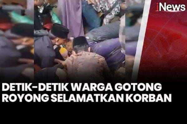 Terekam Video Detik-detik Longsor Timpa 4 Warga saat Hajatan Nikah di Bangkalan Terekam Video Detik-detik Longsor Timpa 4 Warga saat Hajatan Nikah di Bangkalan