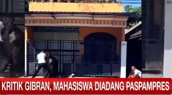 Heboh, Mahasiswa Dipiting Paspampres Gegara Bentangkan Poster Kritik Gibran di Blitar Heboh, Mahasiswa Dipiting Paspampres Gegara Bentangkan Poster Kritik Gibran di Blitar