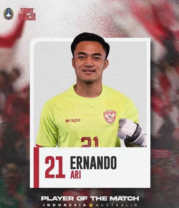Man of The Match Laga Timnas Indonesia U-23 vs Australia U-23 di Piala Asia U-23 2024: Ernando Ari!