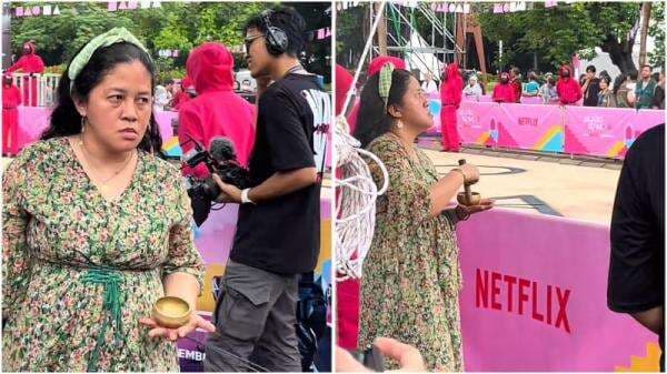 Viral Mbak Rara Pawang Hujan Lakukan Ritual di Acara Netflix, Netizen Salfok ke Mangkoknya! Viral Mbak Rara Pawang Hujan Lakukan Ritual di Acara Netflix, Netizen Salfok ke Mangkoknya!