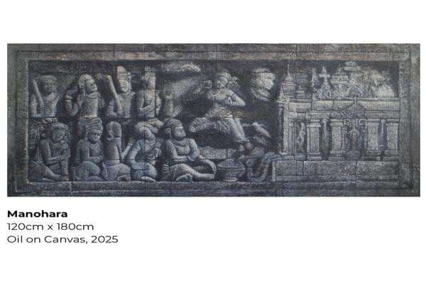 Menelusuri 1.460 Relief Borobudur Lewat Goresan Lukisan Sohieb Toyaroja Menelusuri 1.460 Relief Borobudur Lewat Goresan Lukisan Sohieb Toyaroja