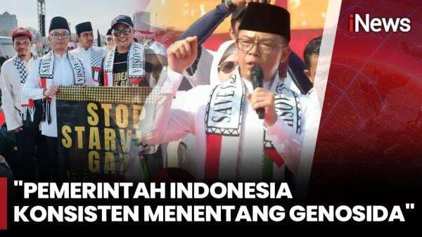 Menlu Sugiono Ikut Aksi Bela Palestina di Monas, Serukan Tolak Genosida! Menlu Sugiono Ikut Aksi Bela Palestina di Monas, Serukan Tolak Genosida!