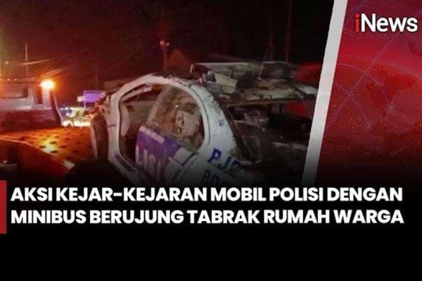 Aksi Kejar-kejaran Mobil Polisi dan Minibus di Bangkalan Berakhir Tabrak Rumah Warga! Aksi Kejar-kejaran Mobil Polisi dan Minibus di Bangkalan Berakhir Tabrak Rumah Warga!