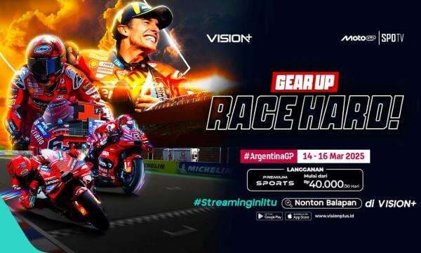 Jadwal dan Link Live Streaming MotoGP Argentina 2025 di Vision+, Klik di Sini Jadwal dan Link Live Streaming MotoGP Argentina 2025 di Vision+, Klik di Sini