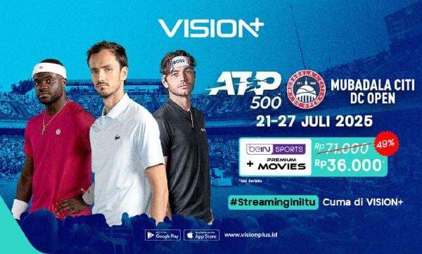 Jadwal dan Link Live Streaming Mubadala Citi DC Open 2025 di Vision+, Klik di Sini Jadwal dan Link Live Streaming Mubadala Citi DC Open 2025 di Vision+, Klik di Sini