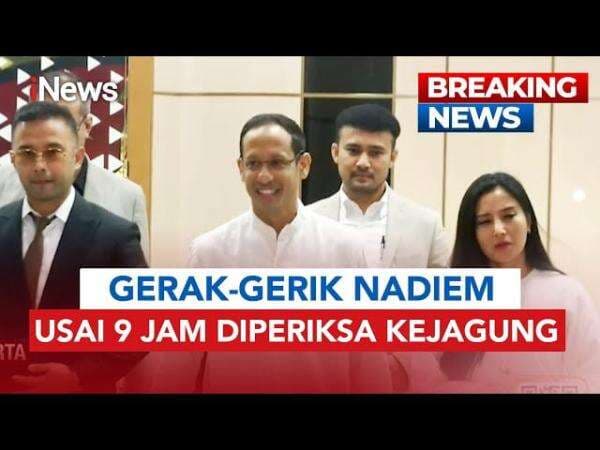 Nadiem Makarim Irit Bicara usai Diperiksa Kejagung 9 Jam terkait Korupsi Chromebook Nadiem Makarim Irit Bicara usai Diperiksa Kejagung 9 Jam terkait Korupsi Chromebook