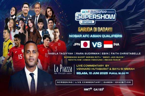 Nobar AFC Asian Qualifiers: Jepang vs Indonesia di La Piazza Summarecon Mall Kelapa Gading Nobar AFC Asian Qualifiers: Jepang vs Indonesia di La Piazza Summarecon Mall Kelapa Gading