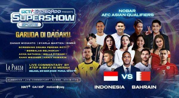 Nobar AFC Asian Qualifiers Road to 26: Indonesia vs Bahrain di La Piazza Summarecon Mall Kelapa Gading Nobar AFC Asian Qualifiers Road to 26: Indonesia vs Bahrain di La Piazza Summarecon Mall Kelapa Gading