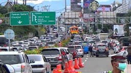 <i>One Way</i> Diberlakukan ke Puncak Bogor, Prioritas Jalur Naik   