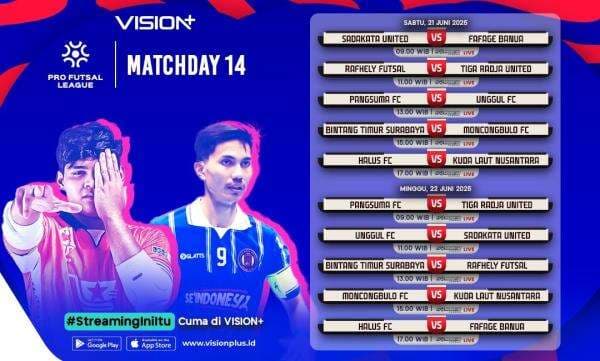 Jadwal dan Link Live Streaming Pro Futsal League 2024-2025: Pekan 14 Bakal Bikin Jantung Berdegup! Jadwal dan Link Live Streaming Pro Futsal League 2024-2025: Pekan 14 Bakal Bikin Jantung Berdegup!