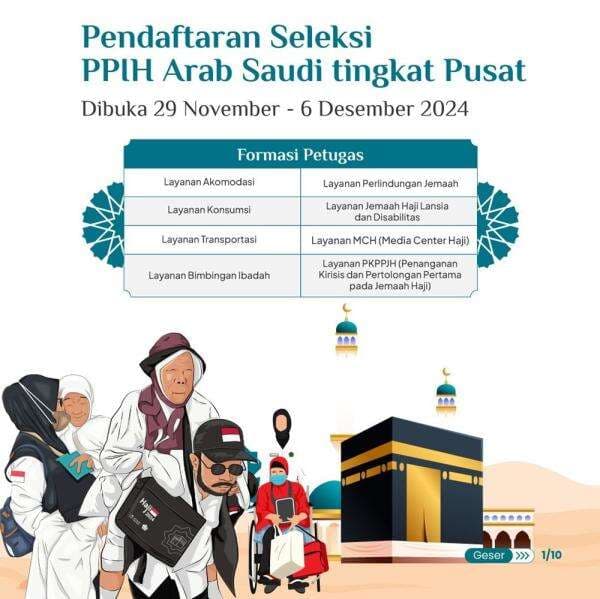 Kemenag Buka Pendaftaran Seleksi Petugas Haji Tingkat Pusat, Catat Tanggal dan Syarat-Syaratnya Kemenag Buka Pendaftaran Seleksi Petugas Haji Tingkat Pusat, Catat Tanggal dan Syarat-Syaratnya