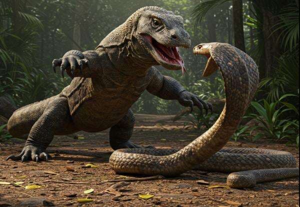 Perbandingan Kandungan Bisa Komodo dan Ular Kobra, Mana Lebih Kuat? Perbandingan Kandungan Bisa Komodo dan Ular Kobra, Mana Lebih Kuat?