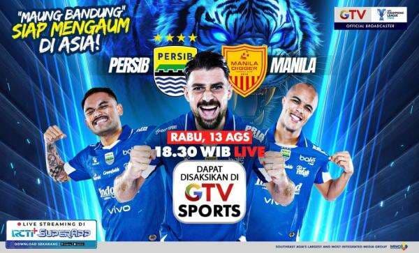 Jadwal Siaran Langsung Persib Bandung vs Manila Digger di Playoff AFC Champions League 2 2025-2026, Live di GTV Jadwal Siaran Langsung Persib Bandung vs Manila Digger di Playoff AFC Champions League 2 2025-2026, Live di GTV