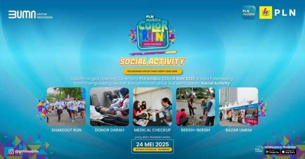 PLN Mobile Color Run 2025, Usung Semangat Hidup Sehat dan Gaya Hidup Ramah Lingkungan PLN Mobile Color Run 2025, Usung Semangat Hidup Sehat dan Gaya Hidup Ramah Lingkungan