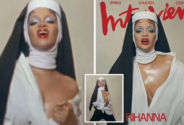 Potret Rihanna Tampil Setengah Telanjang Pakai Baju Biarawati, Langsung Disemprot Netizen