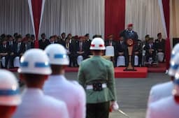Prabowo Pimpin Upacara Parade Senja Berbaret Merah Kopassus, Andika Perkasa hingga SBY Hadir