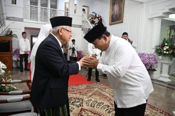 Prabowo Subianto Hadir di Open House Lebaran Wapres Ma'ruf Amin