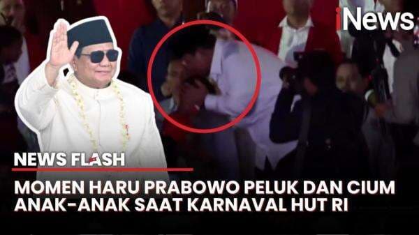 Hangat, Prabowo Peluk dan Cium Anak-Anak saat Karnaval HUT ke-80 RI Hangat, Prabowo Peluk dan Cium Anak-Anak saat Karnaval HUT ke-80 RI