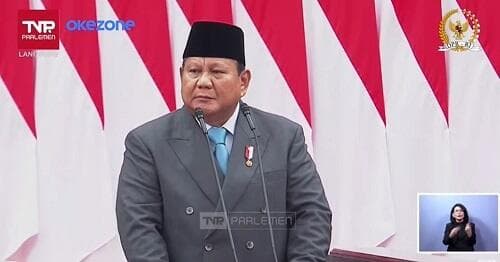 Prabowo Bacakan Nota Keuangan Berapi-api hingga Batuk: Maaf, Tadi Pagi Agak Semangat Pidato Prabowo Bacakan Nota Keuangan Berapi-api hingga Batuk: Maaf, Tadi Pagi Agak Semangat Pidato