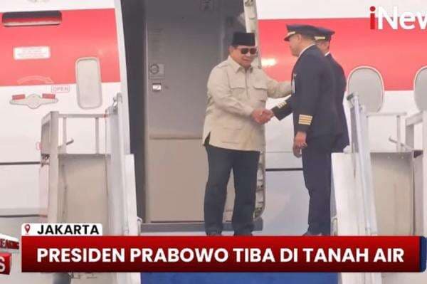 Presiden Prabowo Tiba di Tanah Air usai Kunjungi 4 Negara Presiden Prabowo Tiba di Tanah Air usai Kunjungi 4 Negara