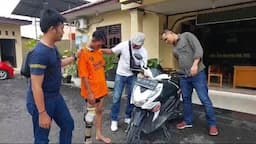 Pria Berkaki Palsu Nekat Curi Motor di Lampung