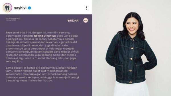 Profil dan Biodata Keisha Cinantya, Vokalis Baru HIVI! yang Gantikan Neida Aleida Profil dan Biodata Keisha Cinantya, Vokalis Baru HIVI! yang Gantikan Neida Aleida
