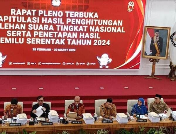 Rapat Pleno Rekapitulasi Suara Pemilu 2024 Diskors karena Ketua KPU dan Jajaran Dipanggil DKPP
