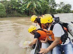 Remaja di Lampung Selatan Hanyut Terbawa Arus Sungai Way Galih, Tim SAR Lakukan Pencarian
