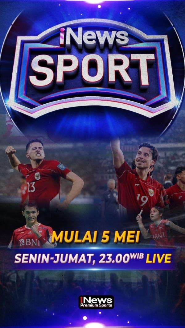 Saksikan Update Berita Olahraga Terbaik di iNews Sport, Senin-Jumat Pukul 23.00 WIB! Saksikan Update Berita Olahraga Terbaik di iNews Sport, Senin-Jumat Pukul 23.00 WIB!