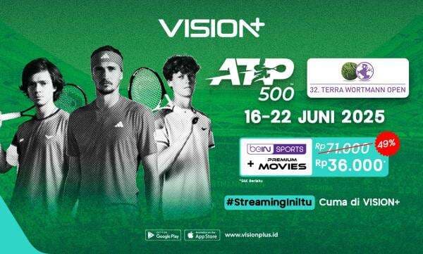 Jadwal dan Link Live Streaming 2 Turnamen Bergengsi ATP 500 Minggu Ini di Vision+ Jadwal dan Link Live Streaming 2 Turnamen Bergengsi ATP 500 Minggu Ini di Vision+