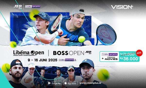 Klik di Sini! Link Live Streaming Libema Open dan BOSS Open 2025 di Vision+: Pemanasan Menuju Wimbledon! Klik di Sini! Link Live Streaming Libema Open dan BOSS Open 2025 di Vision+: Pemanasan Menuju Wimbledon!