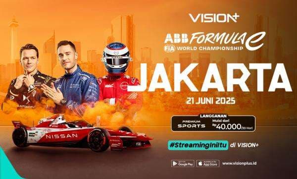 Jadwal Lengkap dan Link Live Streaming Formula E Jakarta E‑Prix 2025 di VISION+ Jadwal Lengkap dan Link Live Streaming Formula E Jakarta E‑Prix 2025 di VISION+