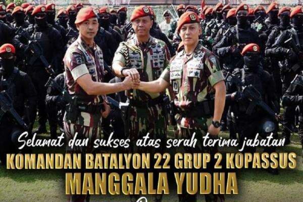 Group 2 Kopassus Gelar Sertijab Komandan Batalyon 22 dan 23, Ini Sosoknya Group 2 Kopassus Gelar Sertijab Komandan Batalyon 22 dan 23, Ini Sosoknya