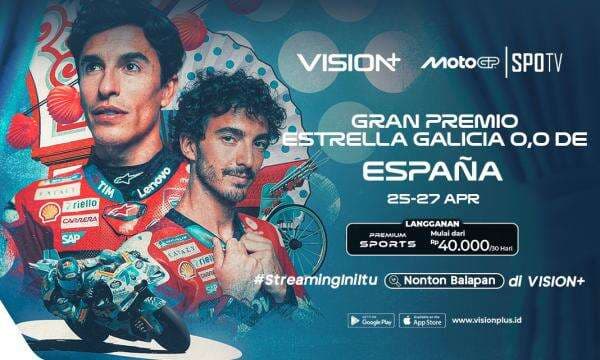 Siap Ngebut di Spanyol! Jangan Lewatkan MotoGP Jerez 2025 Akhir Pekan Ini di VISION+ Siap Ngebut di Spanyol! Jangan Lewatkan MotoGP Jerez 2025 Akhir Pekan Ini di VISION+