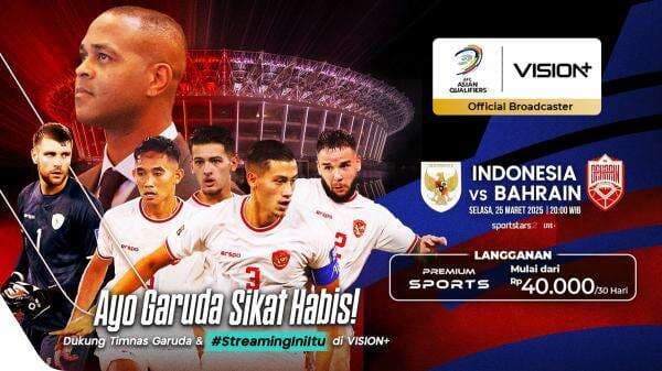 Cara Nonton Live Streaming Timnas Indonesia vs Bahrain di Vision+, Klik di Sini! Cara Nonton Live Streaming Timnas Indonesia vs Bahrain di Vision+, Klik di Sini!