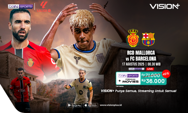 Jadwal dan Link Live Streaming Vision+ Mallorca vs Barcelona di Liga Spanyol 2025-2026, Klik di Sini! Jadwal dan Link Live Streaming Vision+ Mallorca vs Barcelona di Liga Spanyol 2025-2026, Klik di Sini!