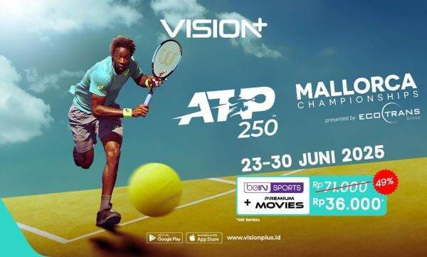 Jadwal dan Link Live Streaming ATP 250 Mallorca Championship 2025 di Vision+, Pemanasan Jelang Wimbledon! Jadwal dan Link Live Streaming ATP 250 Mallorca Championship 2025 di Vision+, Pemanasan Jelang Wimbledon!