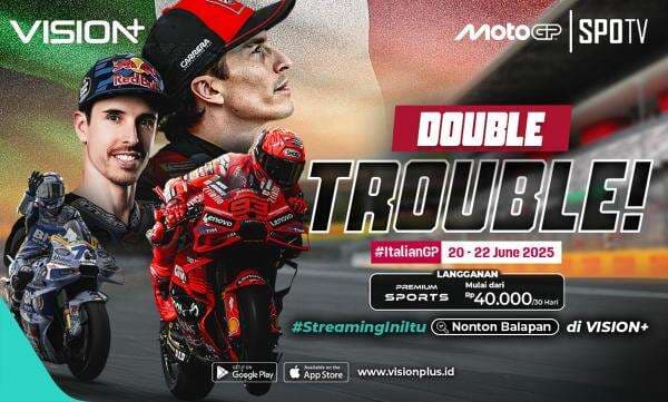 Jadwal dan Link Live Streaming MotoGP Italia 2025, Saksikan di Vision+! Jadwal dan Link Live Streaming MotoGP Italia 2025, Saksikan di Vision+!