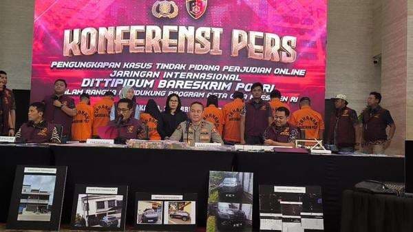 Bareskrim Bongkar Sindikat Judi Online Internasional 1XBET, Tangkap 9 Tersangka Bareskrim Bongkar Sindikat Judi Online Internasional 1XBET, Tangkap 9 Tersangka