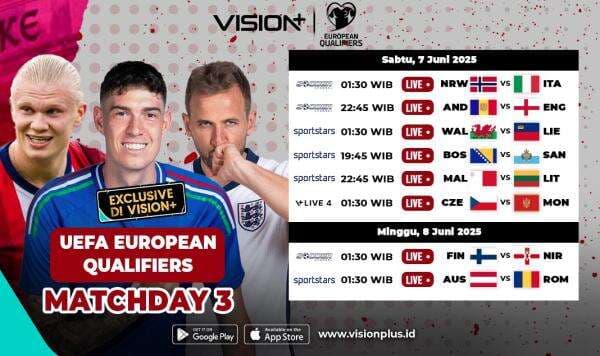Streaming European Qualifiers 2025 di VISION+ Streaming European Qualifiers 2025 di VISION+