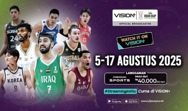 Streaming FIBA Asia Cup 2025, Ini Jadwal dan Link Streaming di VISION+ Streaming FIBA Asia Cup 2025, Ini Jadwal dan Link Streaming di VISION+