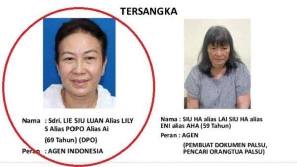 Polisi Ungkap Tersangka Utama Sindikat Penjualan Bayi ke Singapura, Lie Siu Luan alias Lily S Polisi Ungkap Tersangka Utama Sindikat Penjualan Bayi ke Singapura, Lie Siu Luan alias Lily S