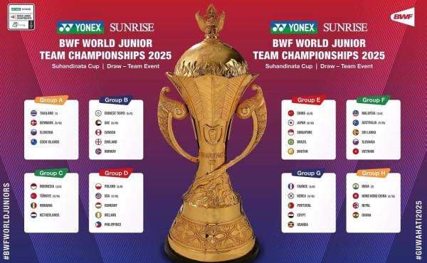 Hasil Undian Suhandinata Cup 2025: Indonesia di Grup C, Peluang Lolos Besar Hasil Undian Suhandinata Cup 2025: Indonesia di Grup C, Peluang Lolos Besar