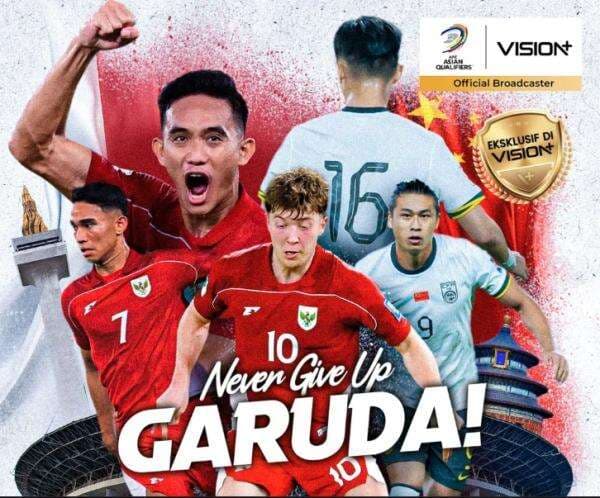 Timnas Indonesia vs China Disiarkan di RCTI, Catat Jadwalnya! Timnas Indonesia vs China Disiarkan di RCTI, Catat Jadwalnya!