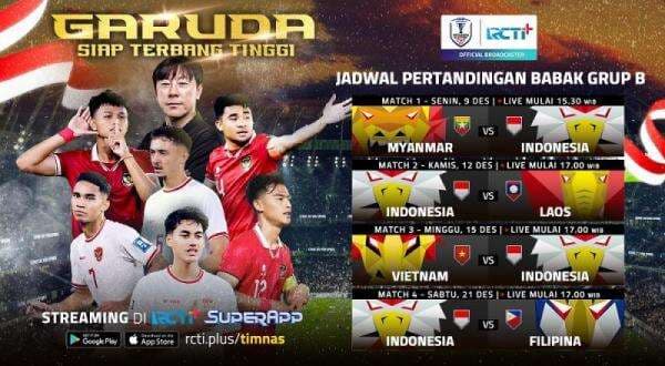 Jadwal dan Link Live Streaming Timnas Indonesia di Piala AFF 2024: Myanmar Ujian Perdana Jadwal dan Link Live Streaming Timnas Indonesia di Piala AFF 2024: Myanmar Ujian Perdana